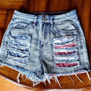 💙⚪❤ Festive High Waisted Shorts ❤⚪💙